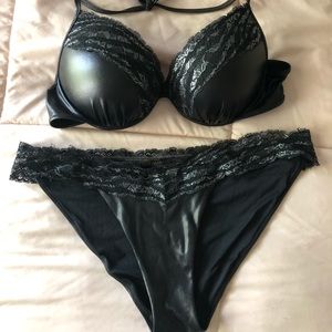 Faux Leather Bathing Suit